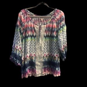 NWT Como Vintage Multi color blouse